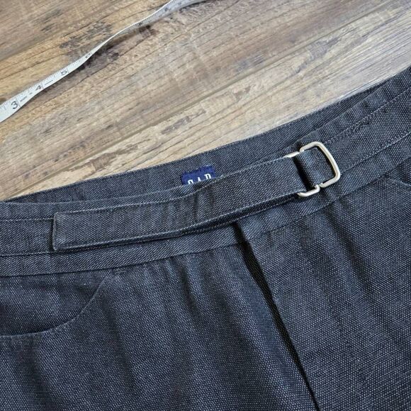 GAP jeans size women's 10 dark heavy denim built in belt straight leg vintage - Picture 5 of 10